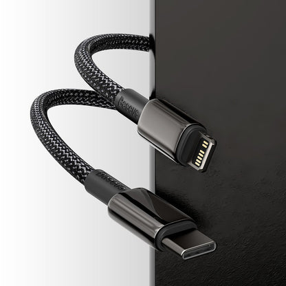 Data and Charging Cable USB-C - Lightning Baseus Tungsten Tungsten Gold, 20W, 1m, Black CATLWJ-01 CATLWJ-01