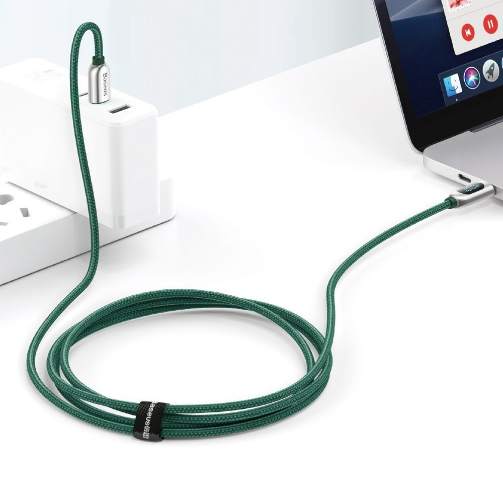 USB-C Data and Charging Cable - USB-C Baseus Display Fast Charging, 100W, 1m, Green CATSK-B06