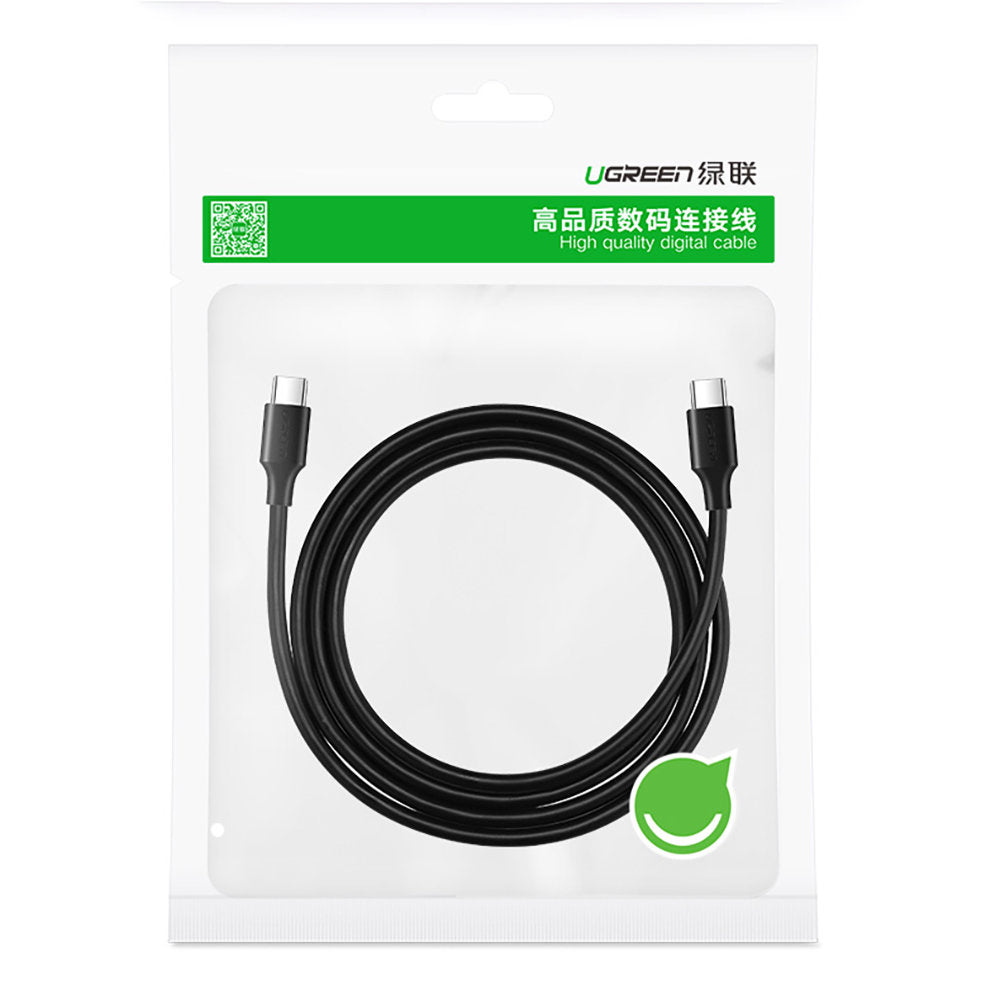 USB-C Data- en Oplaadkabel - USB-C UGREEN US286, 60W, 1m, Zwart