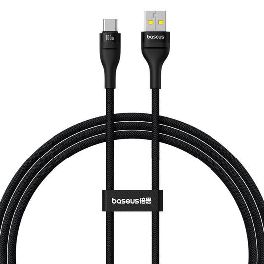 USB-A - USB-C Data- en Oplaadkabel Baseus Flash Series II, 100W, 1m, Zwart P10311804111-00