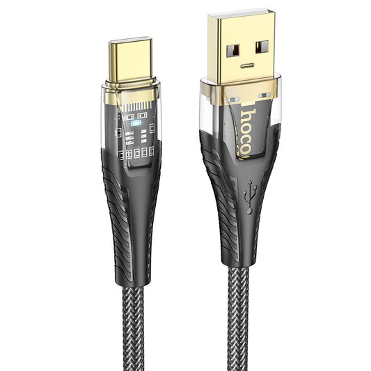 Data- en Oplaadkabel USB-A - USB-C HOCO U121, 18W, 1.2m, Zwart