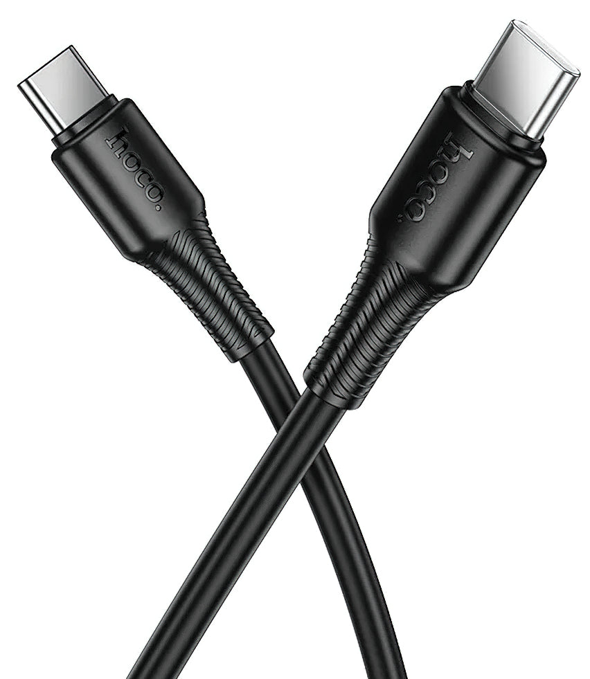 USB-C Data- en Oplaadkabel - USB-C HOCO X120, 60W, 1m, Zwart