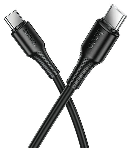 USB-C Data- en Oplaadkabel - USB-C HOCO X120, 60W, 1m, Zwart