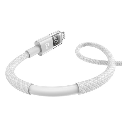USB-C - USB-C Baseus Display 2 Data- en Oplaadkabel, 100W, 1m, Wit P10382702211-00