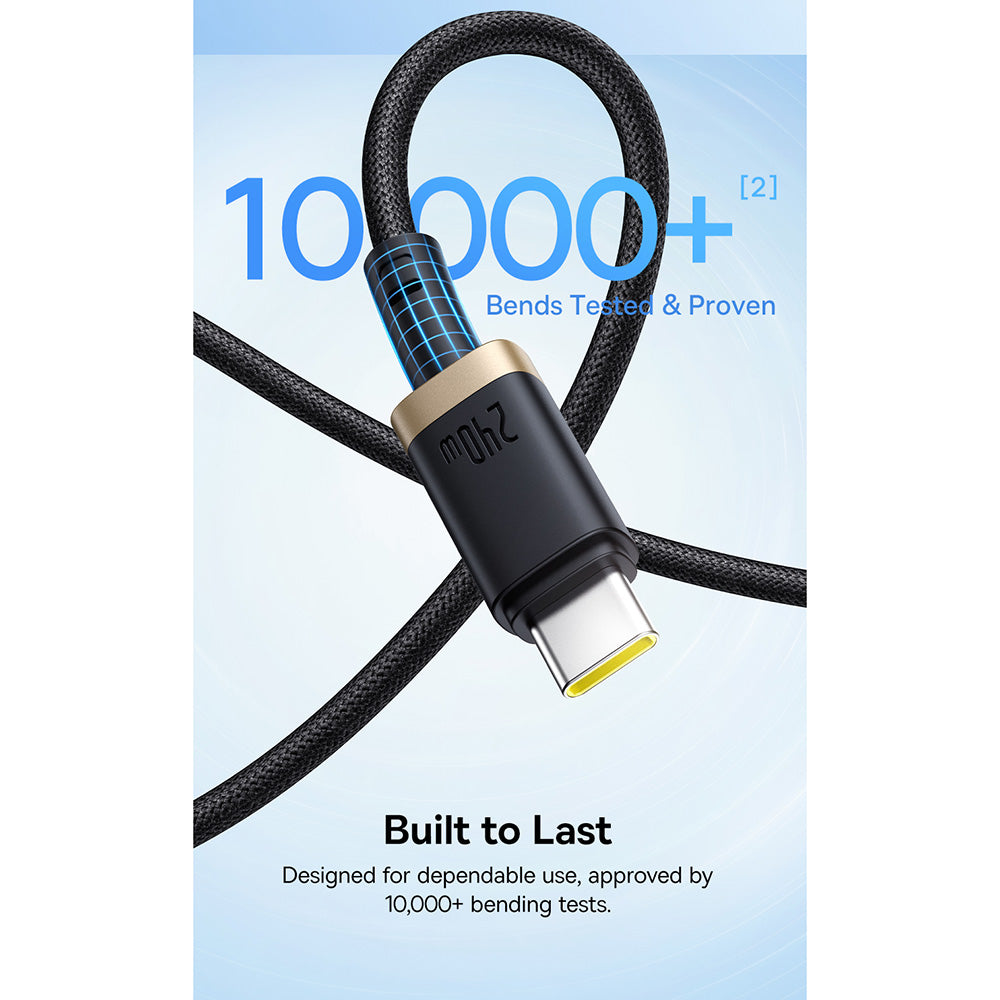 USB-C Data en Oplaadkabel - USB-C Baseus Dura Series, 240W, 1m, Rood P10377803U03-01