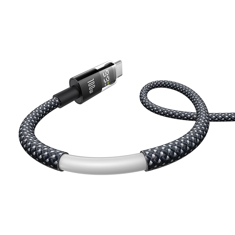 USB-C Data en Oplaadkabel - USB-C Baseus Display 2, 100W, 1m, Zwart P10382702121-00