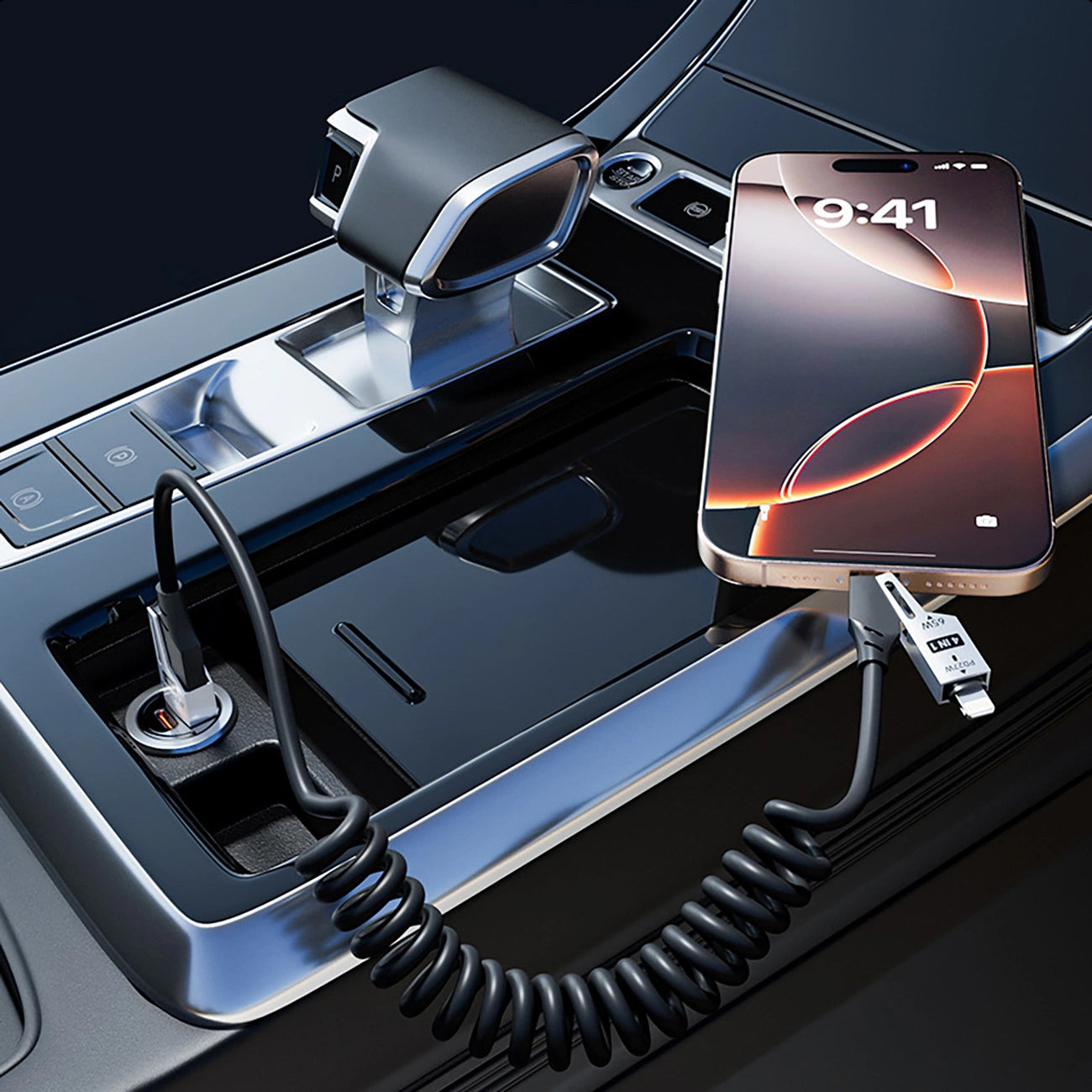 Data- en Oplaadkabel USB-A / USB-C - Lightning / USB-C Dudao L20 Pro, 65W, 1.5m, Zwart