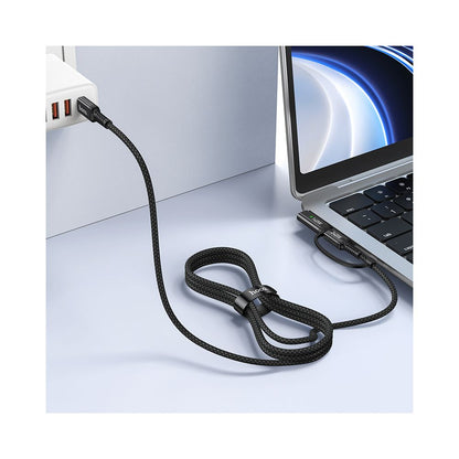 HOCO U142 Oplaadkabel, USB-C - USB-C / MagSafe 3, 240W, 1.8m, Zwart