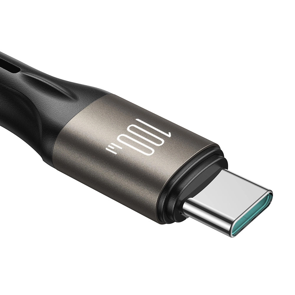 USB-C Data- en Oplaadkabel - USB-C Joyroom S-A25 Light-Speed, 100W, 1.2m, Zwart