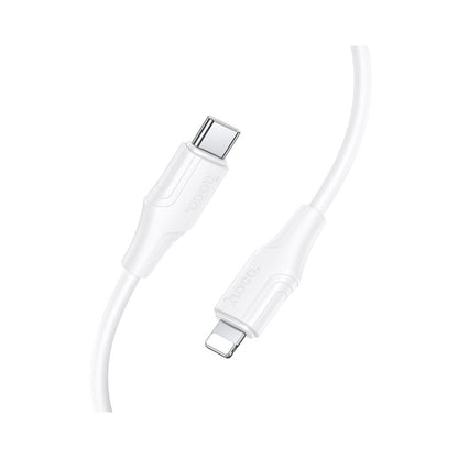 Data- en Oplaadkabel USB-C - Lightning HOCO X124, 27W, 1m, Wit