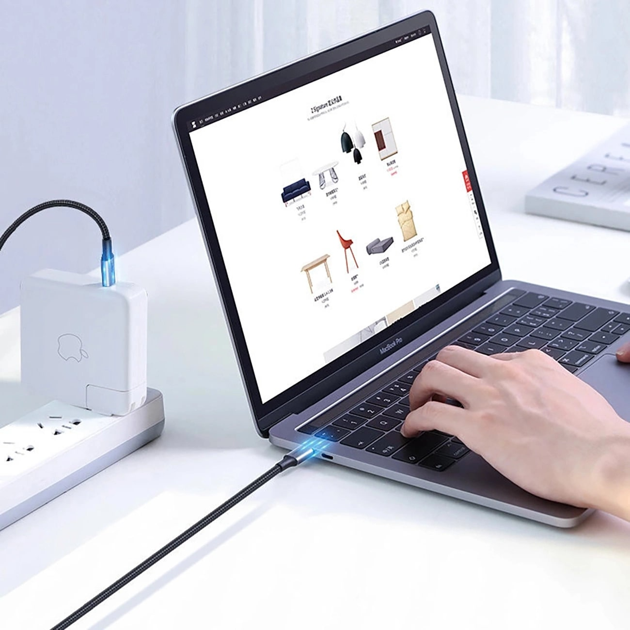 USB-C Data- en Oplaadkabel - USB-C UGREEN US316, 100W, 3m, Gri
