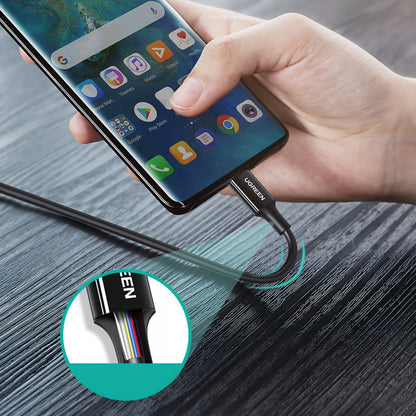 USB-C Data- en Oplaadkabel - USB-C UGREEN US300, 100W, 2m, Wit