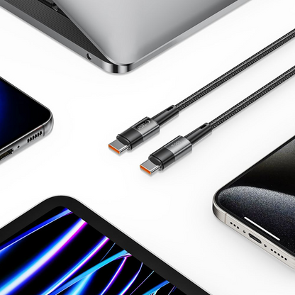 USB-C Data- en Oplaadkabel - USB-C Tech-Protect Ultraboost, 100W, 0,25m, Grijs