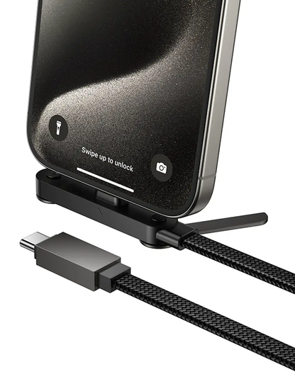 USB-C Data- en Oplaadkabel - USB-C HOCO U150 Exquisite, 60W, 1,2m, Zwart