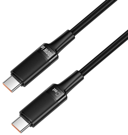 USB-C Data- en Oplaadkabel - USB-C HOCO U153 Extreme, 100W, 1,2m, Zwart