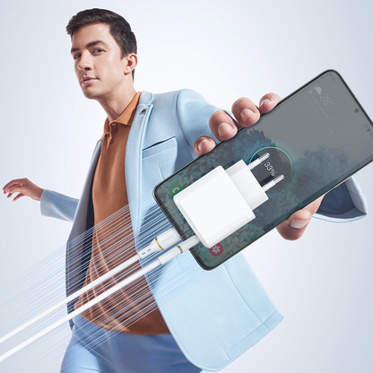 USB-A - USB-C Dudao L25T Datakabel en Oplaadkabel, 100W, 1m, Wit