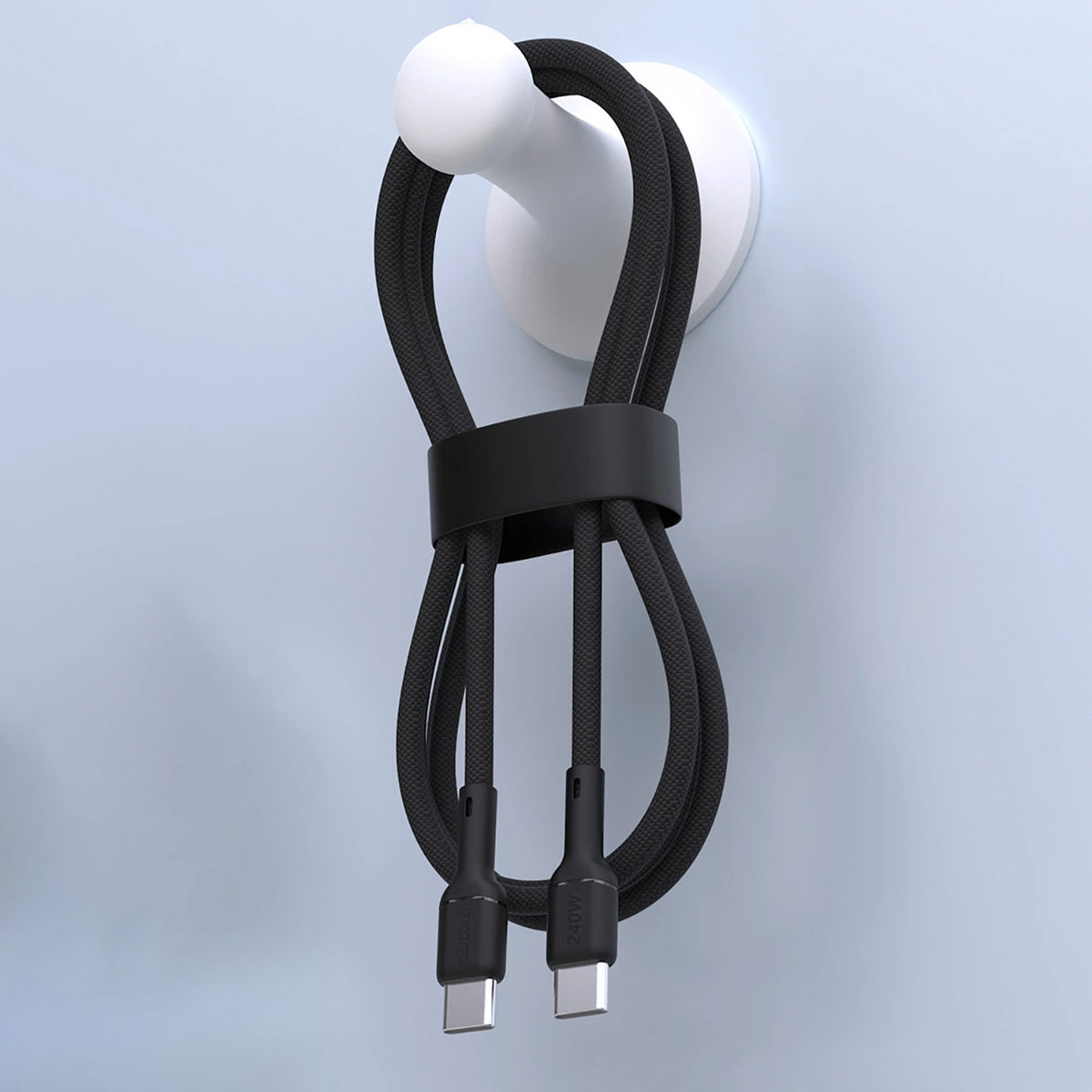 USB-C Data- en Oplaadkabel - USB-C Dudao L9C Max, 240W, 1,2m, Zwart