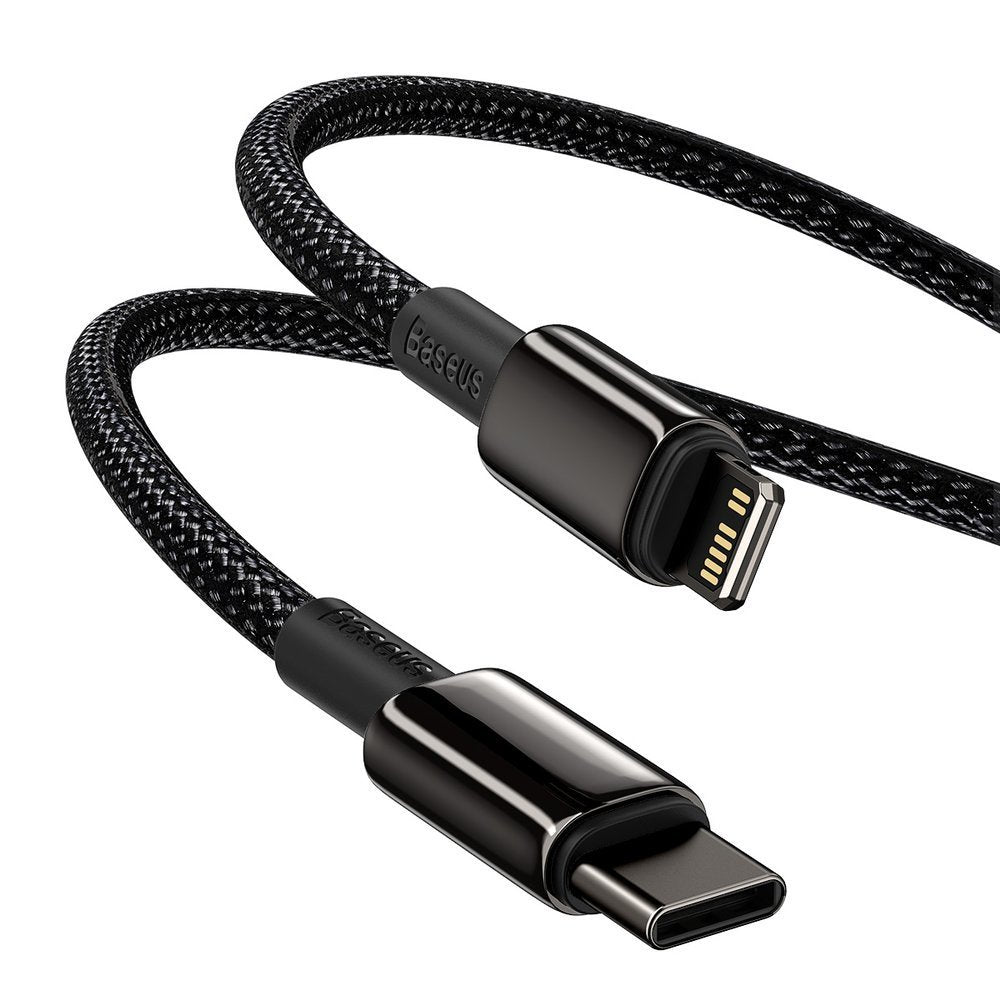 Data and Charging Cable USB-C - Lightning Baseus Tungsten Tungsten Gold, 20W, 1m, Black CATLWJ-01 CATLWJ-01