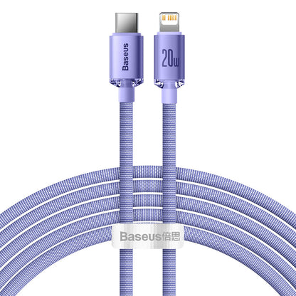 USB-C - Lightning Data- en Oplaadkabel Baseus Crystal Shine Series, 20W, 2m, Paars CAJY000305