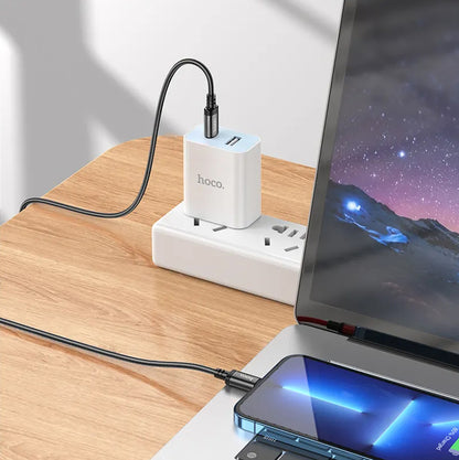 USB-C - Lightning Data- en Oplaadkabel HOCO X89, 27W, 2m, Zwart