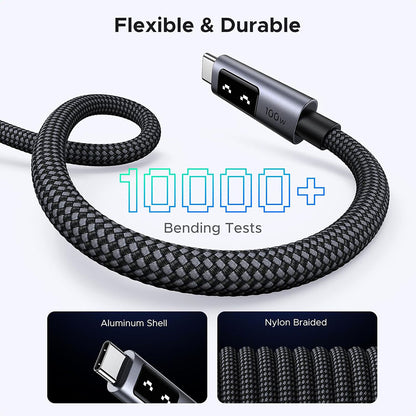 USB-C Data- en Oplaadkabel - USB-C UGREEN L509, 100W, 2m, Gri