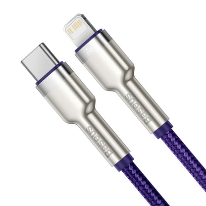 USB-C - Lightning Data en Oplaadkabel Baseus Cafule Metal Series, 20W, 1m, Paars CATLJK-A05