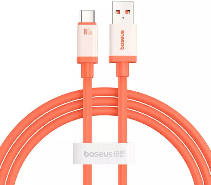 Data- en Oplaadkabel USB-A - USB-C Baseus Zero Degree Series, 100W, 2m, Rood