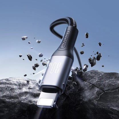 Data- en Oplaadkabel USB-C - Lightning Joyroom S-A28 Flash, 30W, 2m, Zwart