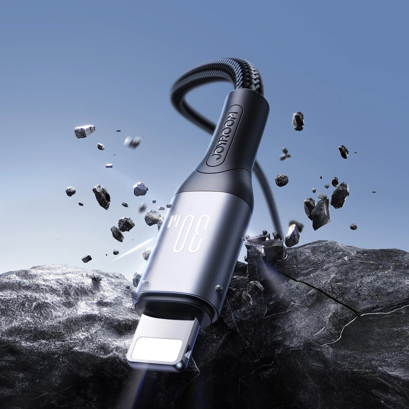 Data- en Oplaadkabel USB-C - Lightning Joyroom S-A28 Flash, 30W, 2m, Zwart