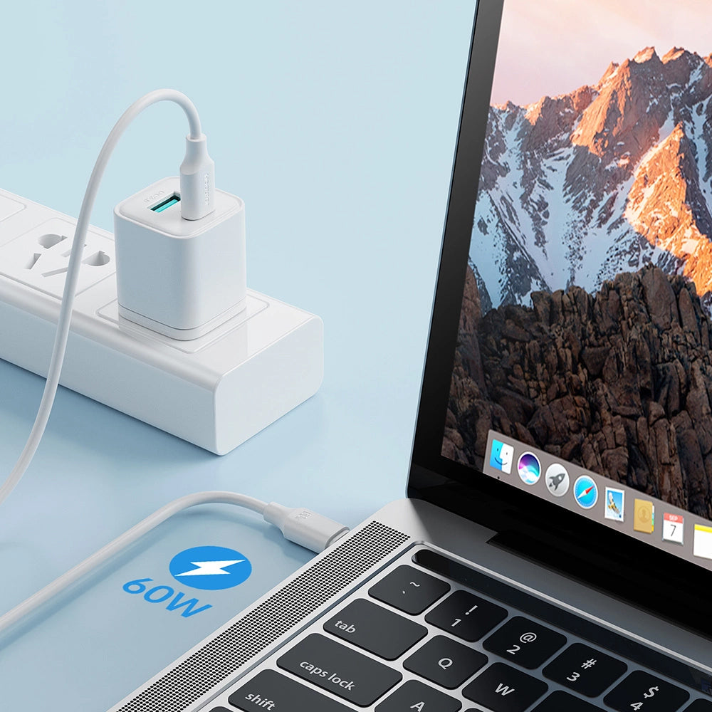USB-C Data- en Oplaadkabel - USB-C Joyroom S-A9, 60W, 1m, Wit