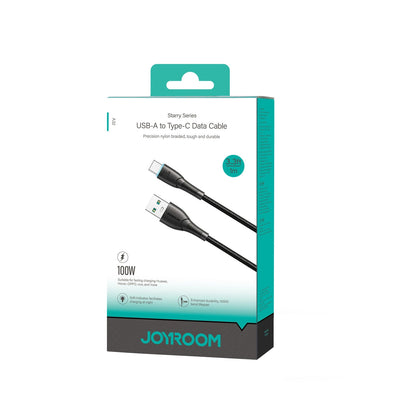 USB-A - USB-C Data- en Oplaadkabel Joyroom S-A32, 100W, 1m, Zwart