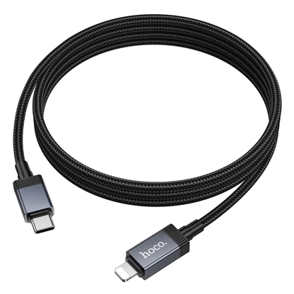 USB-C - Lightning Data- en Oplaadkabel HOCO X118 Display, 27W, 1m, Zwart