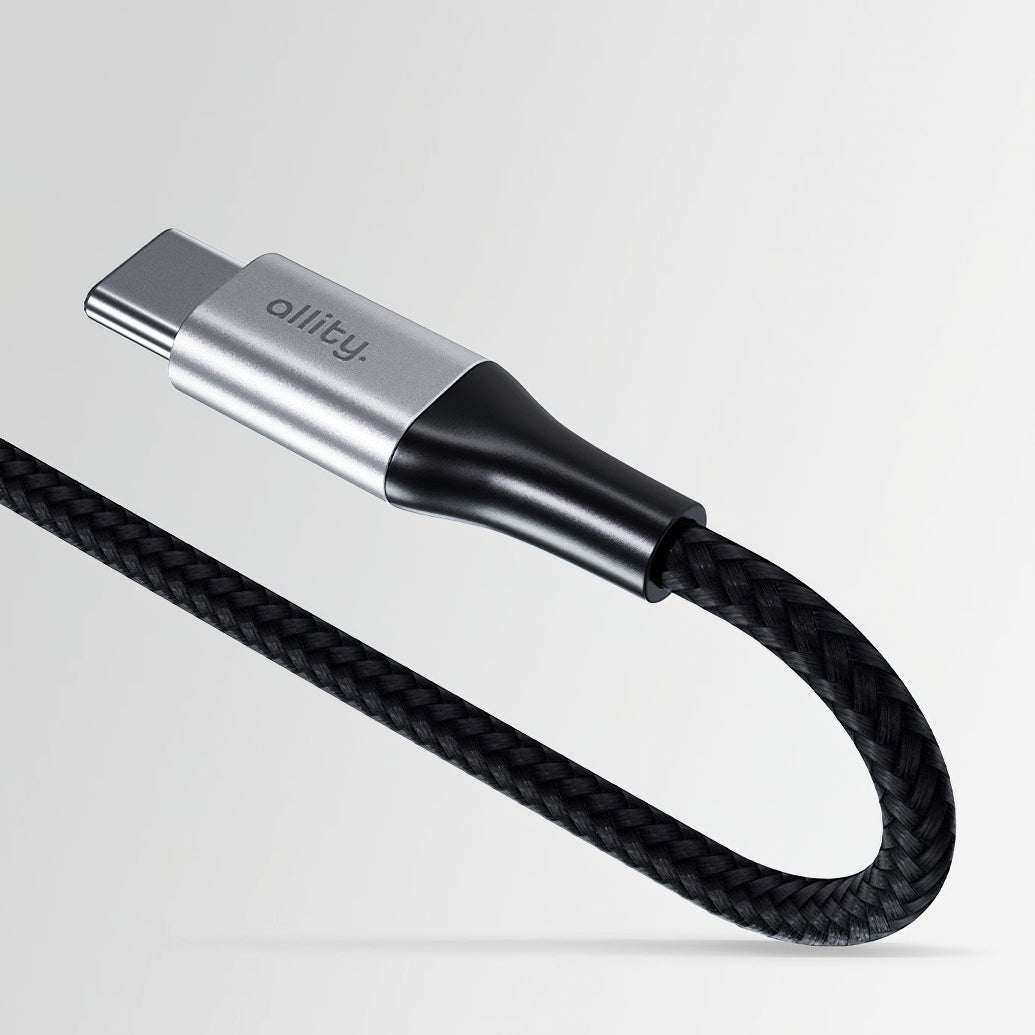 USB-C Data- en Oplaadkabel - USB-C Allity. AUC-01, 100W, 1m, Zwart