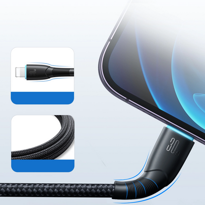 USB-C - Lightning Data en Oplaadkabel Joyroom S-A32, 30W, 1m, Zwart