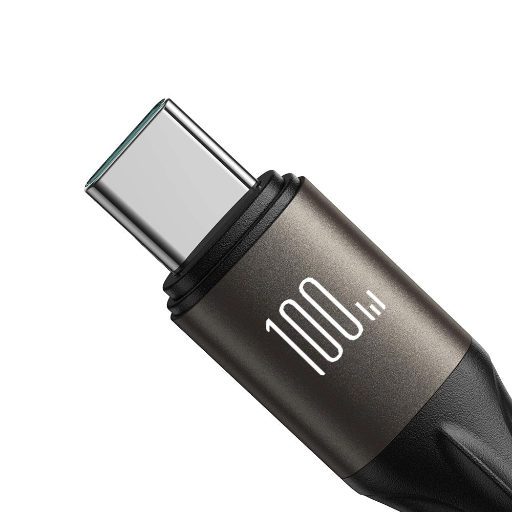 USB-C Data- en Oplaadkabel - USB-C Joyroom S-A25 Light-Speed, 100W, 1.2m, Zwart