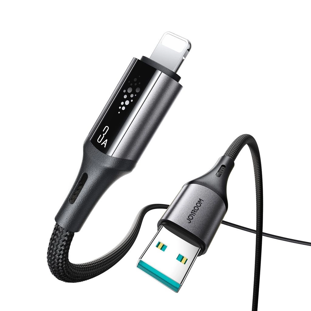 Data- en Oplaadkabel USB-A - Lightning Joyroom S-A60 StarTalk, 18W, 1.2m, Zwart