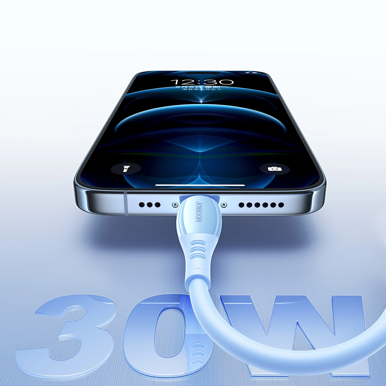 USB-C - Lightning Data- en Oplaadkabel Joyroom S-A59 Vibrant, 30W, 1.2m, Blauw