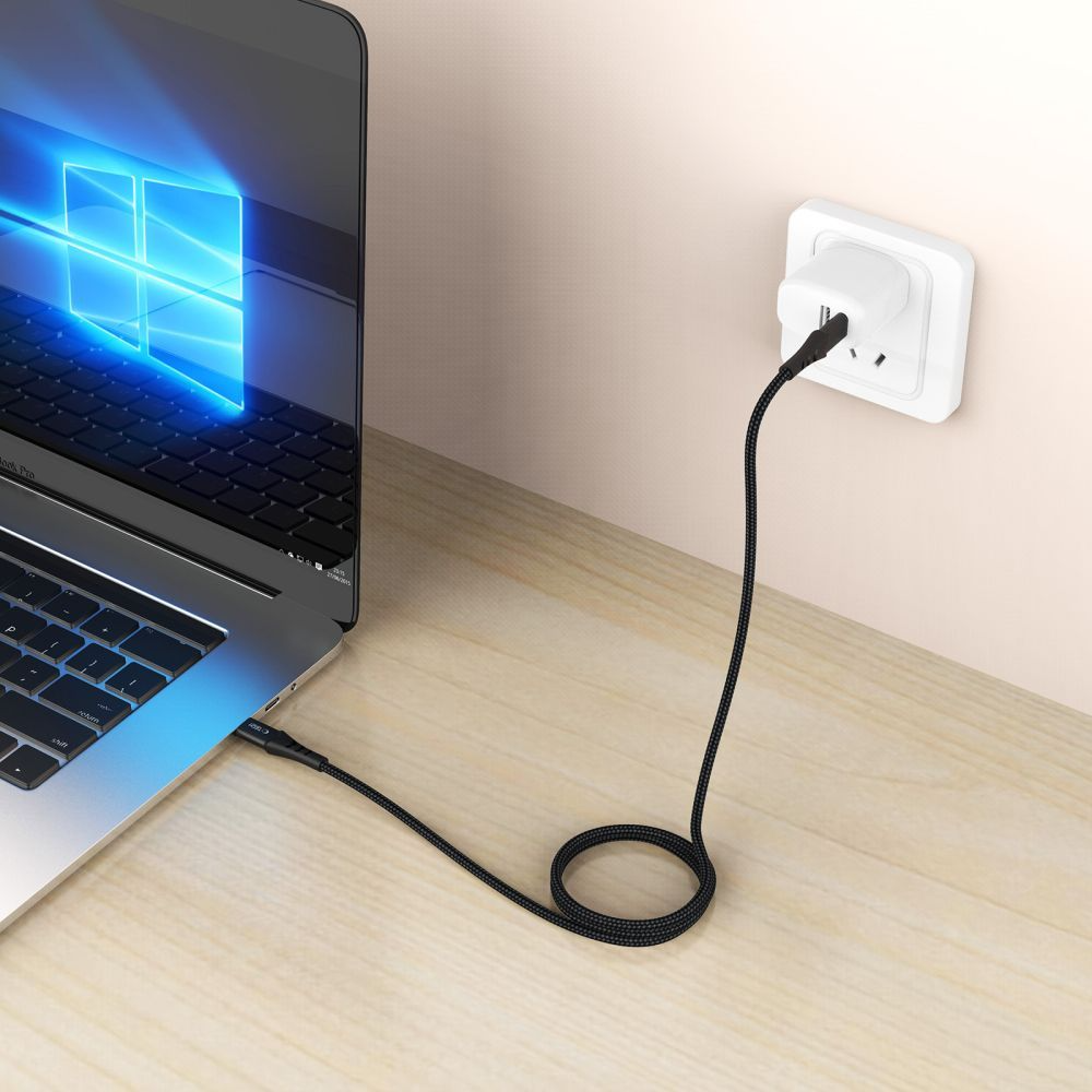 USB-C Data- en Oplaadkabel - USB-C Tech-Protect UB11T Ultraboost, 100W, 1m, Zwart