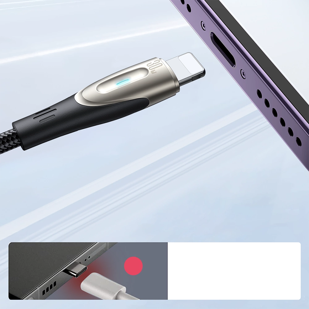 USB-A - Lightning Data- en Oplaadkabel Joyroom SA31-AL3, 18W, 1,2m, Zwart