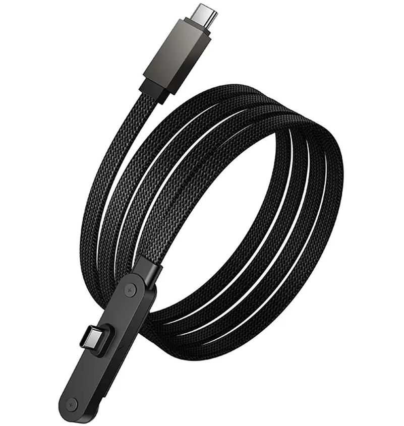 USB-C Data- en Oplaadkabel - USB-C HOCO U150 Exquisite, 60W, 1,2m, Zwart