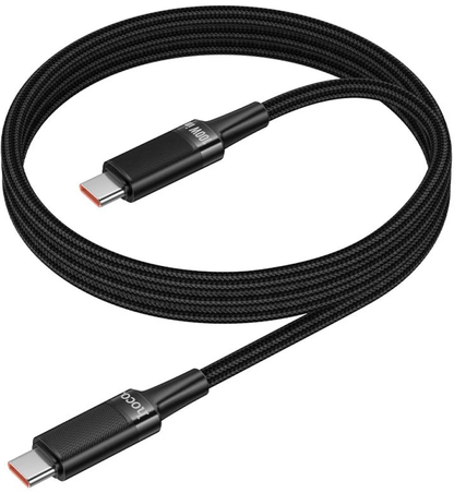 USB-C Data- en Oplaadkabel - USB-C HOCO U153 Extreme, 100W, 1,2m, Zwart