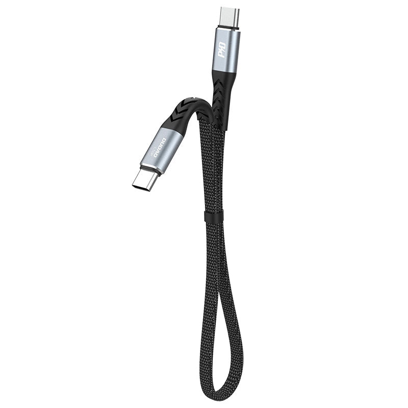 USB-C Data- en Oplaadkabel - USB-C Dudao L10C, 100W, 0.23m, Zwart