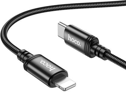 USB-C - Lightning Data- en Oplaadkabel HOCO X89, 27W, 2m, Zwart