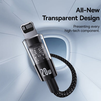 USB-C - Lightning Data en Oplaadkabel Baseus Gem, 20W, 2m, Zwart P10373001111-01