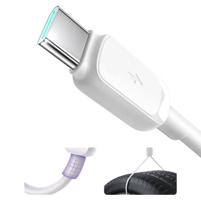 USB-A to USB-C Data and Charging Cable Joyroom S-A14, 20W, 1.2m, White