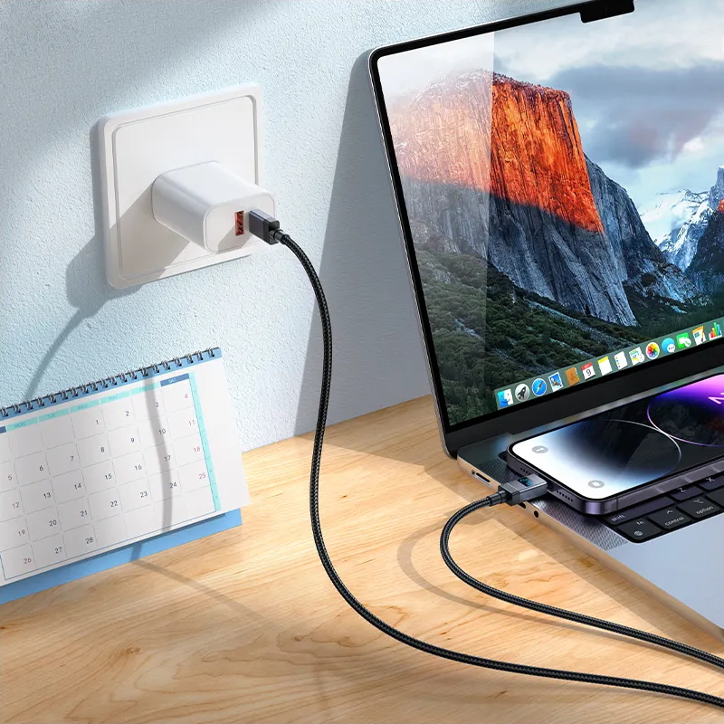 USB-C - Lightning Data- en Oplaadkabel HOCO X118 Display, 27W, 1m, Zwart