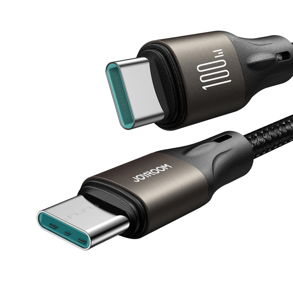 USB-C Data- en Oplaadkabel - USB-C Joyroom S-A25 Light-Speed, 100W, 1.2m, Zwart