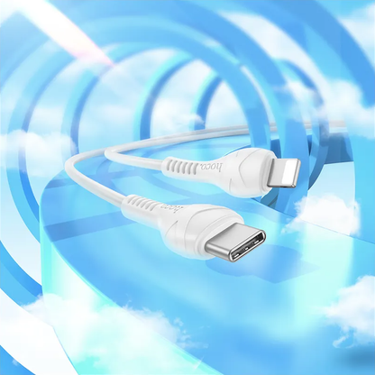 USB-C - Lightning Data- en Oplaadkabel HOCO X37, 27W, 1m, Wit