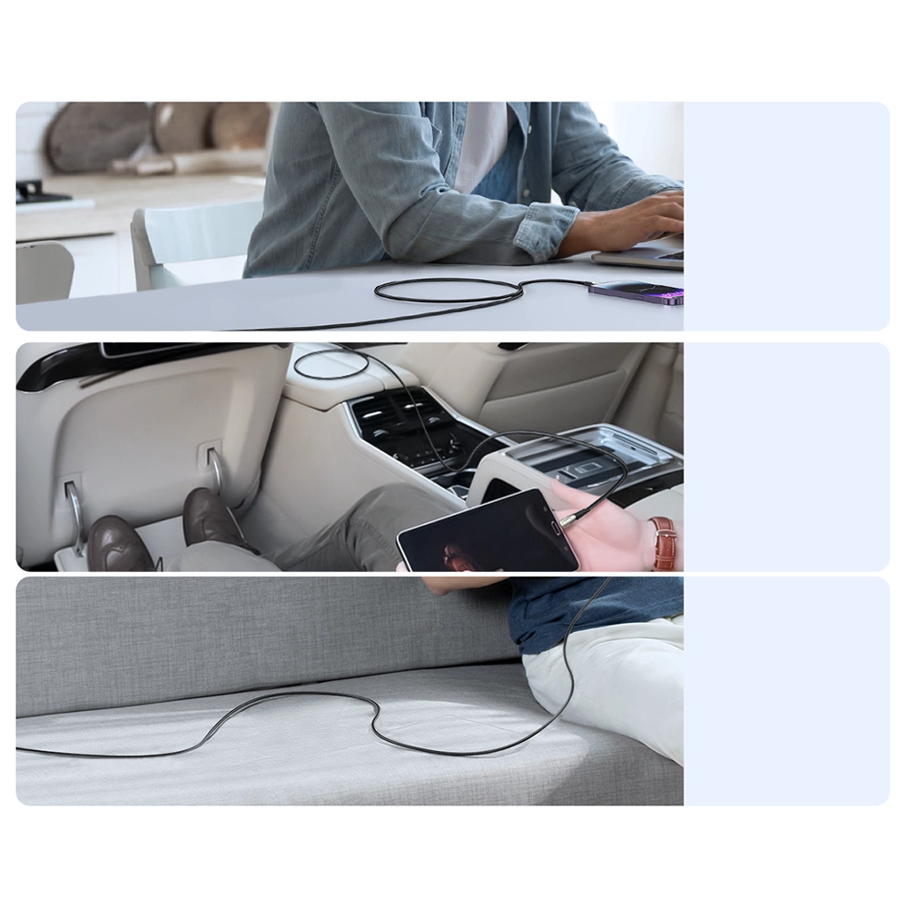 USB-A - Lightning Data- en Oplaadkabel Joyroom SA31-AL3, 18W, 1,2m, Zwart