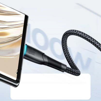 USB-A - USB-C Data- en Oplaadkabel Joyroom S-A32, 100W, 1m, Zwart